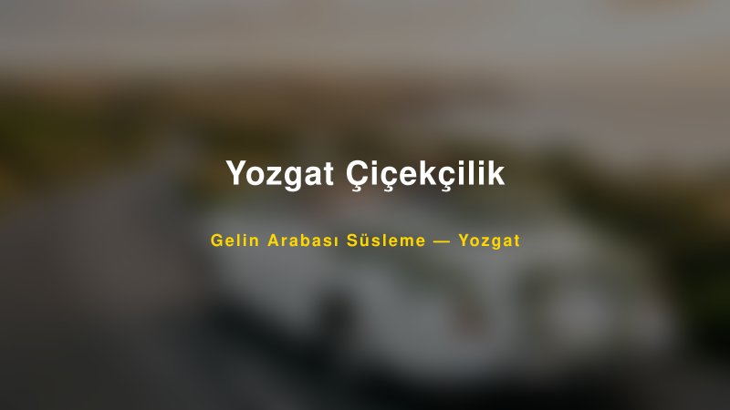 Yozgat Çiçekçilik Gelin Arabası Süsleme Fiyatları — 1